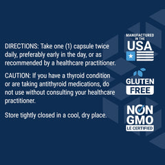 Life Extension Thyroid Support Complex gluten-free and non-GMO seal close-up