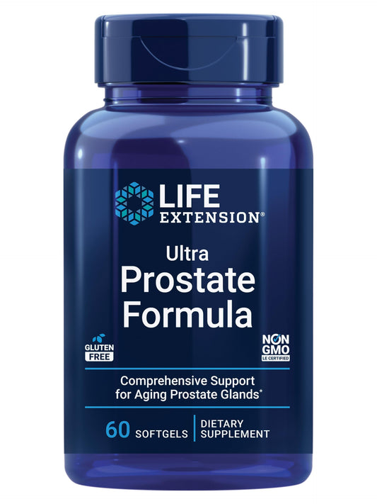 Life Extension Ultra Prostate Formula bottle for daily prostate health support.