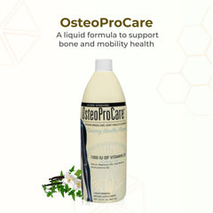 OsteoProCare bottle pour illustrating smooth liquid dosing