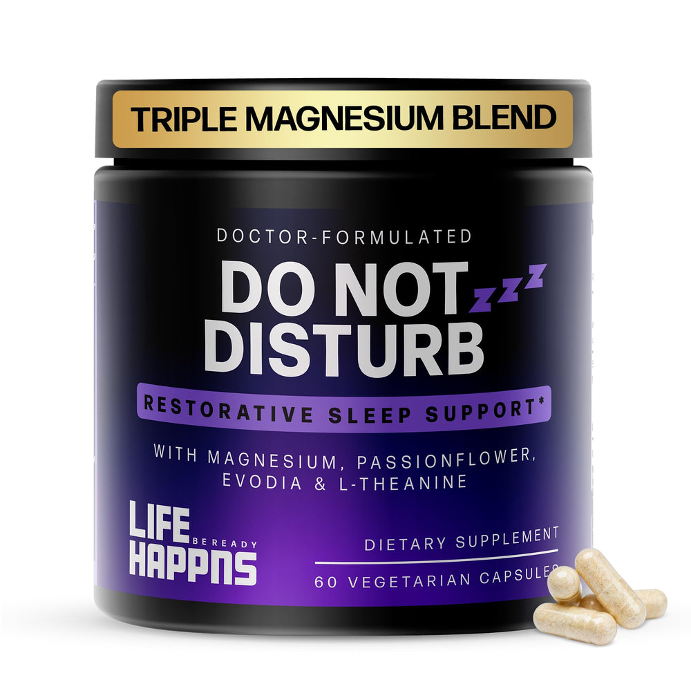 Life Happns Be Ready triple magnesium bottle supports nightly relaxation