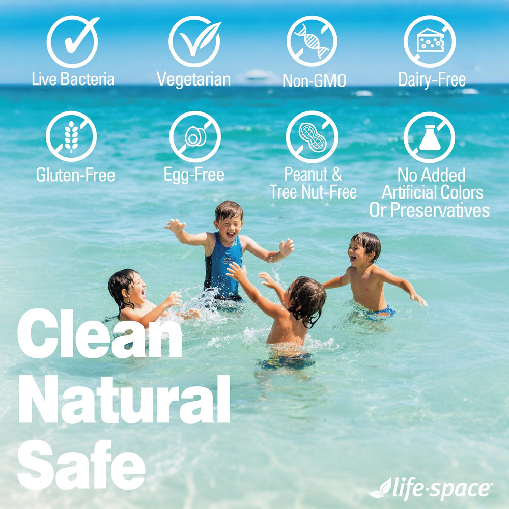 Life-Space Australian-made probiotic packaging indicating quality and safety.
