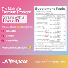 Life-Space label and seals show FDA and TGA registered safety standards.