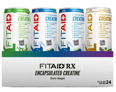LIFEAID FITAID RX Zero Sugar packaging highlighting sugar-free recovery drink for athletes