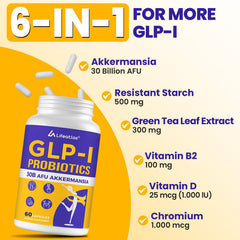 Lifeatlas GLP-I packaging-detail shows vegan, non-GMO, gluten-free features.