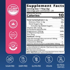 Lifebooil Calm Magnesium raspberry lemonade glass shows refreshing, sugar-free flavor and easy mixing.