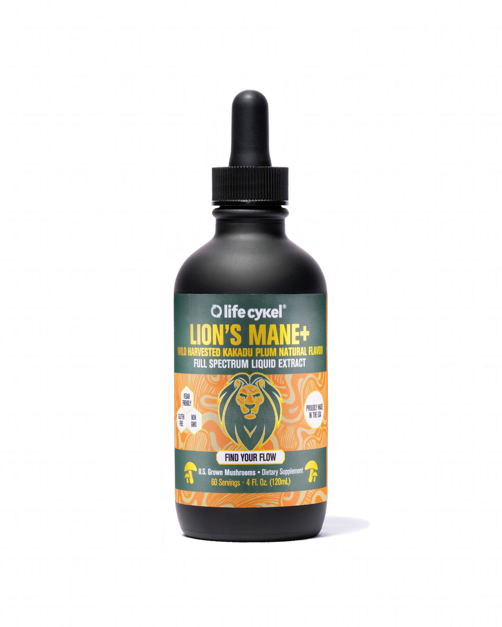 Life Cykel Lion's Mane extract bottle boosts focus and memory