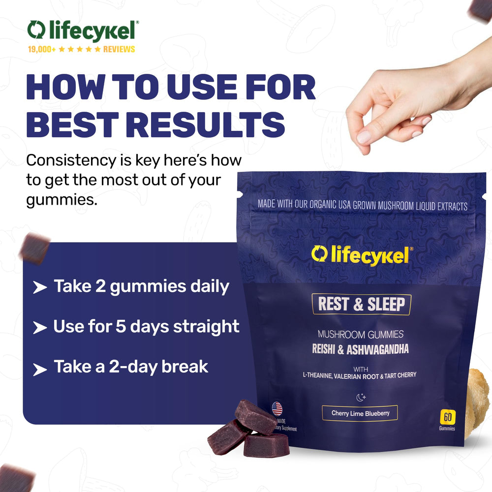 Life Cykel PM Rest & Sleep vegan label shown supports plant-based choice.