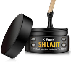 Life Cykel Pure Shilajit Resin 15g packaging, premium daily-use resin for energy support.