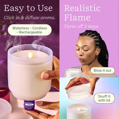 Lifelines diffuser in use releasing soothing mist and soft glow