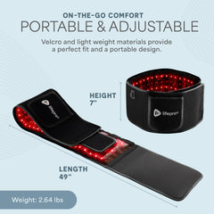LifePro Allevared Belt positioned on back or shoulders for versatile use.