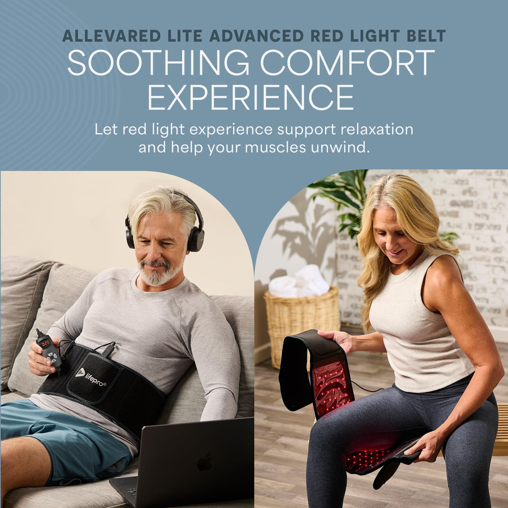 LifePro Allevared Belt in daily wellness routine after workouts.