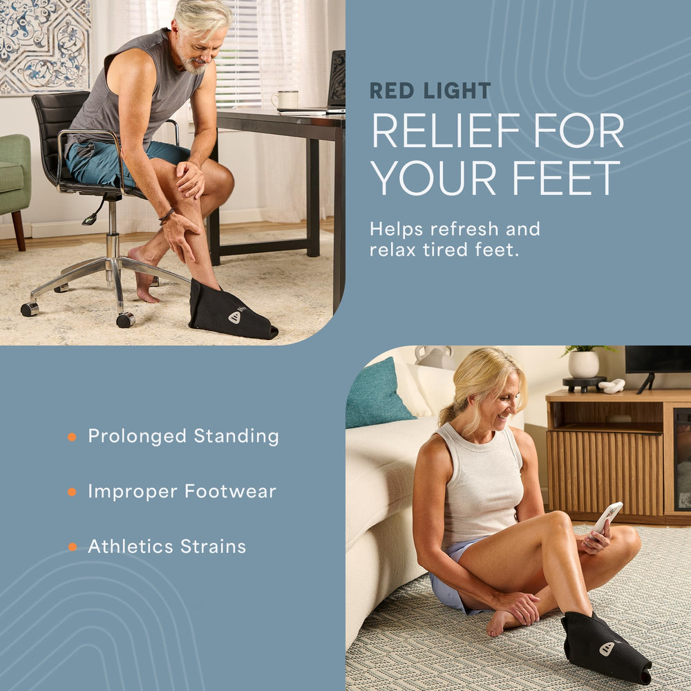 LifePro red-light LEDs deliver 660nm for soothing tired feet.