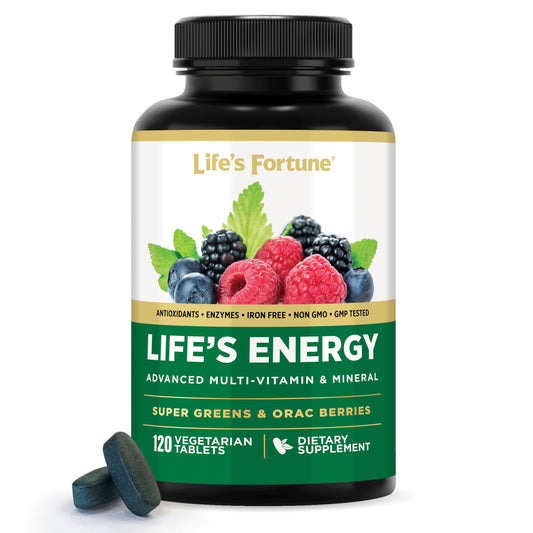 Life's Fortune Life's Energy bottle offers convenient daily energy support.