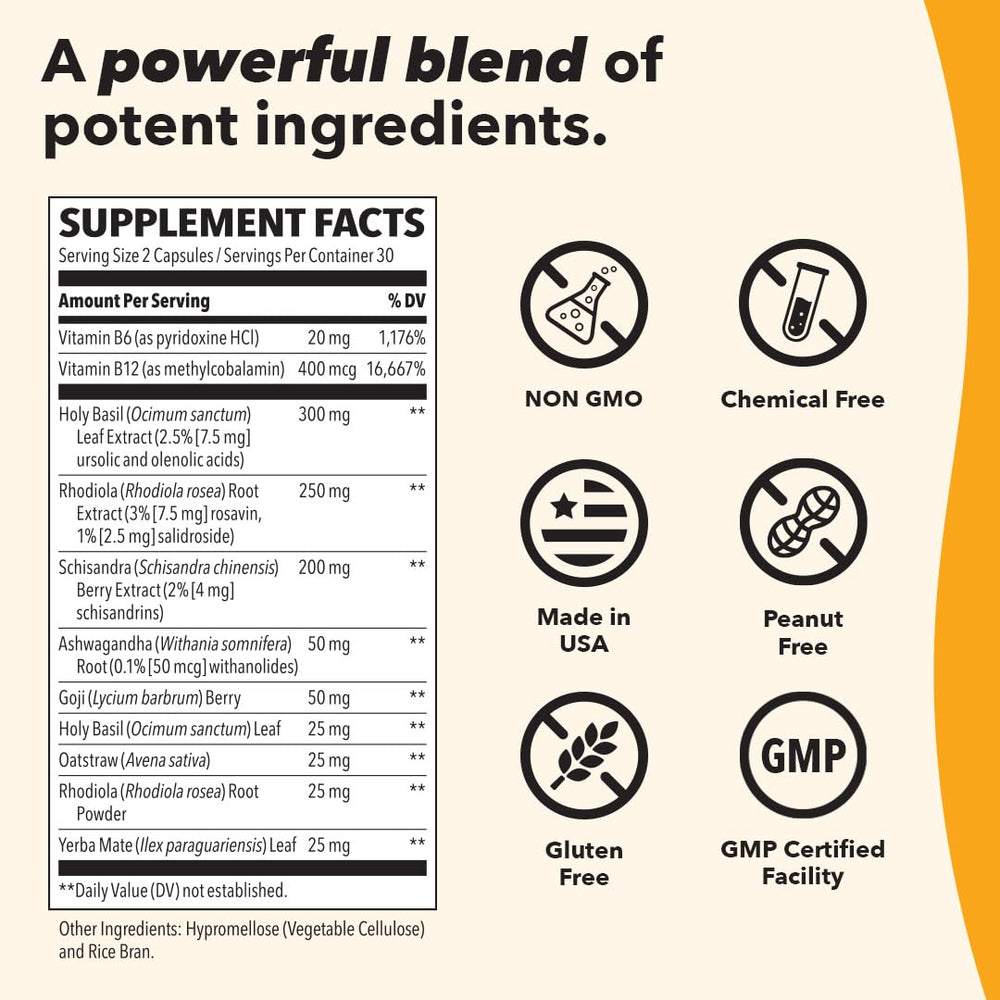 LifeSeasons Adrenal-T capsules in a coffee-break setting for sustained energy