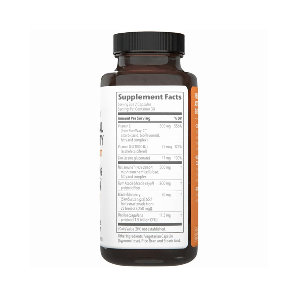 LifeSeasons Clinical Immunity Daily Boost label detail highlights key ingredients.