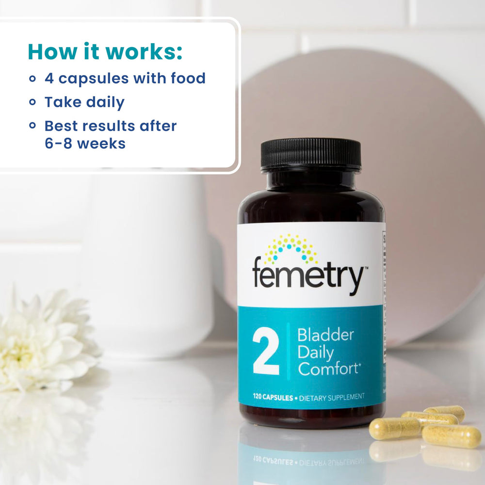 LifeSeasons Femetry bladder daily comfort packaging view highlighting product kit.