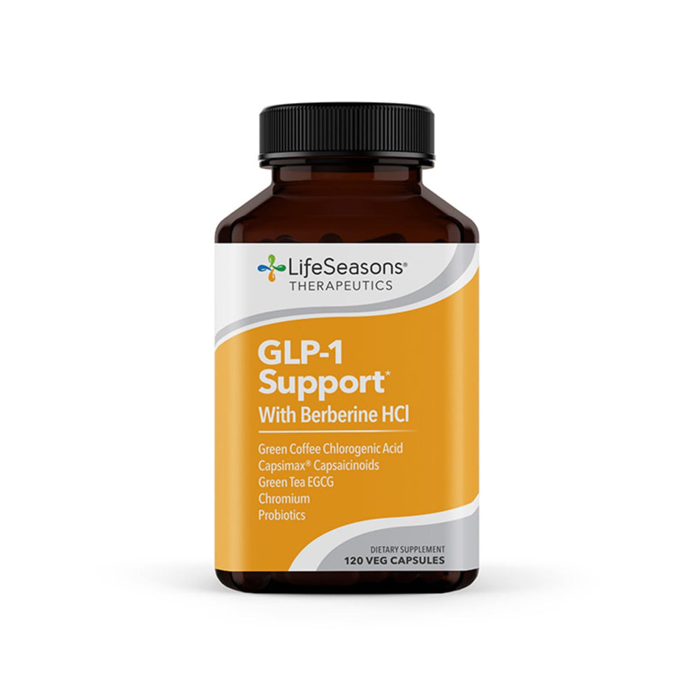 LifeSeasons GLP-1 Support bottle pour for daily appetite control.