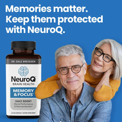 LifeSeasons NeuroQ user taking a capsule for daytime focus.