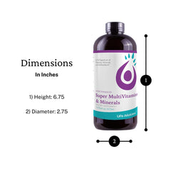 Life Solutions liquid multivitamin pour shows fast-acting nutrients for everyday vitality