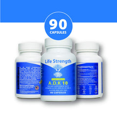 LifeStrength ADK 10 packaging on shelf showcases convenient daily vitamins.
