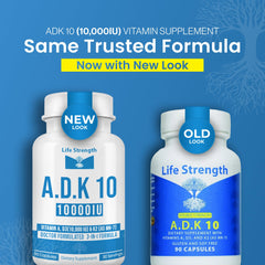 LifeStrength ADK10 capsules close-up designed for daily bone support