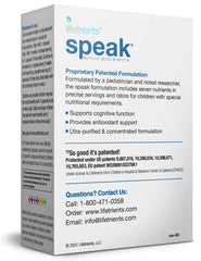 Lifetrients Speak softgels for kids in a convenient swallow form