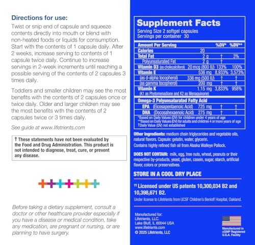Lifetrients Speak+d Softgels close-up shows natural orange color for kid-friendly supplementation.