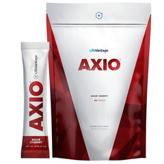 LifeVantage AXIO regular-energy packet ready for on-the-go focus and mood support.