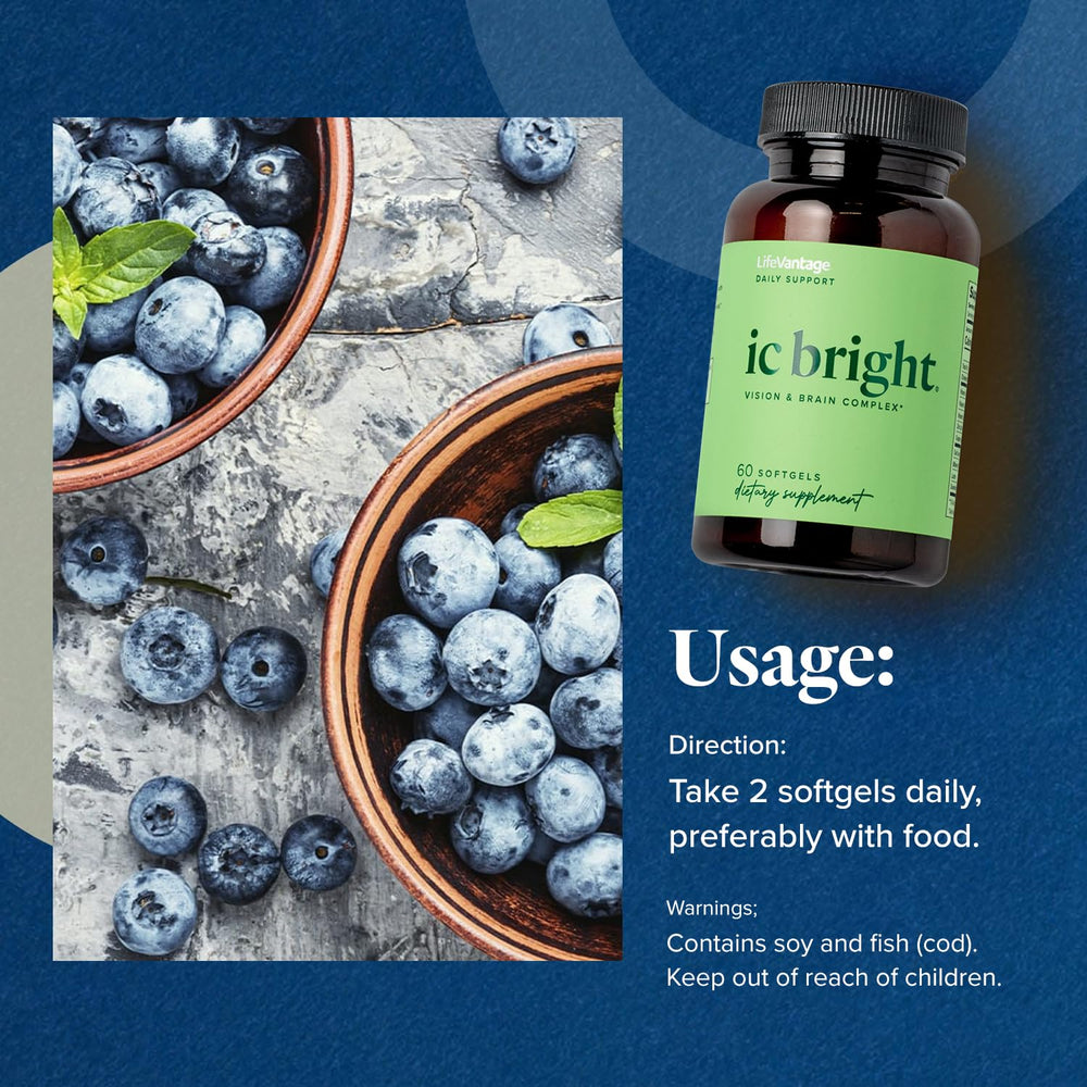 LifeVantage IC Bright water glass at work implies a consistent daily routine.