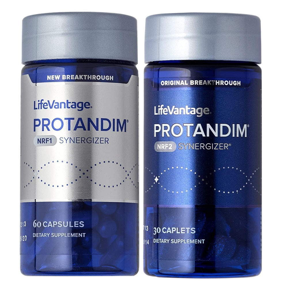 LifeVantage Protandim Dual Synergizer bottle with NRF1 and NRF2 activators for cellular energy
