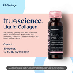 LifeVantage TrueScience label highlighting fish-derived peptides and gluten-free formula