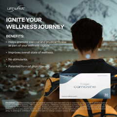 LifeWave Y-Age Carnosine patches worn in sleeve for discreet use during workouts.