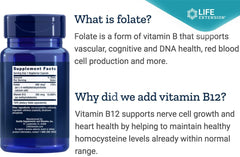 Two Life Extension BioActive Folate & B12 bottles in a pack
