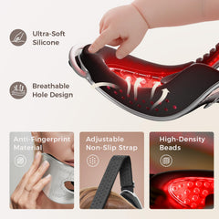 LifeZoom red light eye mask control panel offers easy mode selection for routines.