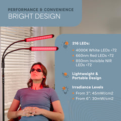 LifePro Lumaglow 360-degree gooseneck enables precise light direction.