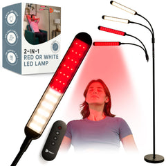 LifePro Lumaglow dual-head front view shows versatile therapy and reading options.