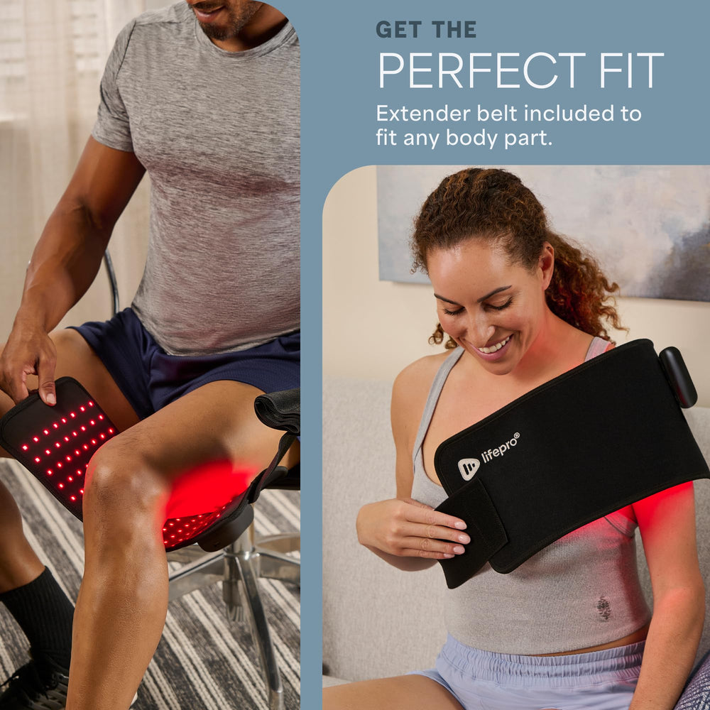 LifePro red light therapy belt compact rechargeable battery for on-the-go use