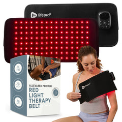 LifePro red light therapy belt front view showing compact design for daily use
