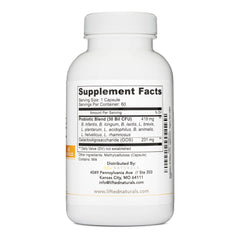 Lifted Naturals digestive health graphic—well-rounded probiotic benefits for daily wellness.