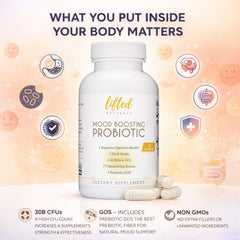 Lifted Naturals gut-mood connection scene—how microflora may influence mood.