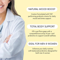 Lifted Naturals Probiotics capsules in hand for easy daily routine.