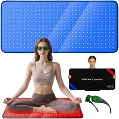 LIGHTIUM red blue therapy pad gift-ready finish with uplifting embroidery.