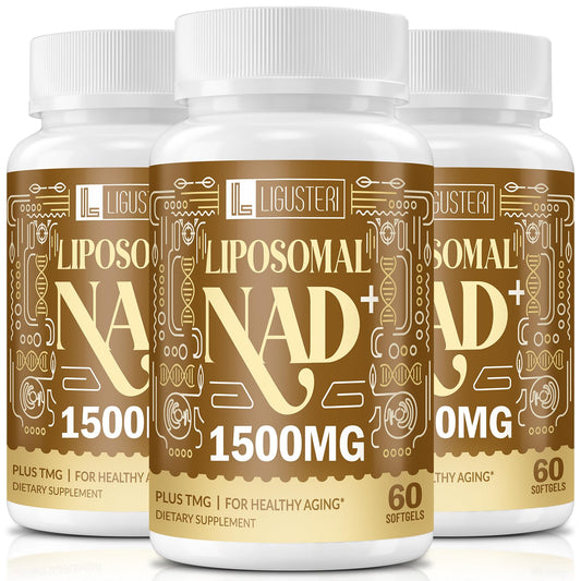 LIGUSTERI liposomal NAD+ with TMG bottle ready for daily energy support.