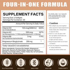 LIIFE Vitamin D3 K2 magnesium capsules close-up highlighting quality
