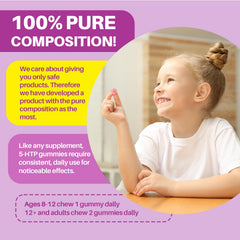 LILICARE 5HTP Gummies kid-friendly packaging for ages 8+.
