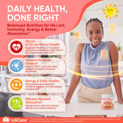 LILICARE absorption-optimized D3 K2 synergy gummies.