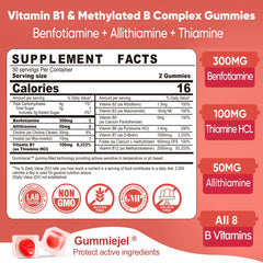 Close up of LILICARE B1 complex gummies texture and peach flavor
