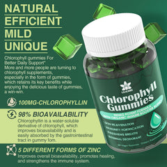 LILICARE Chlorophyll Gummies with sea moss and elderberry for natural immune support