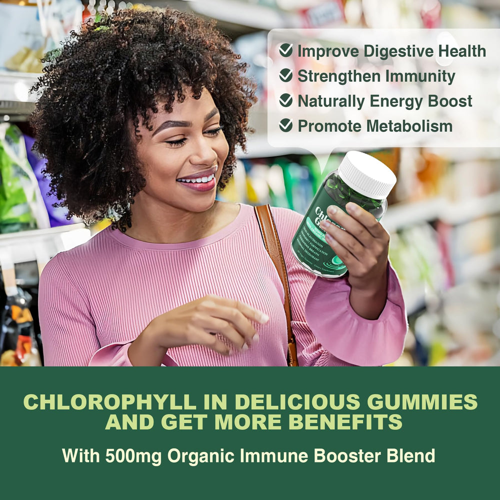 LILICARE Chlorophyll Gummies zinc and vitamin blend close-up for daily energy and immune support