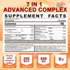 LILICARE gummies inner-layer cross-section with D3 K2 and minerals.